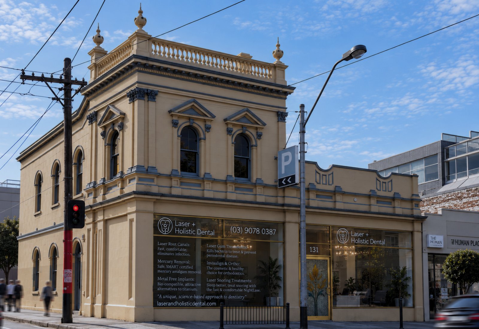 Laser and Holistic Dental building 131 commercial road south yarra Laser and Holistic Dental clinic at 131 Commercial Road, South Yarra near Prahran Market